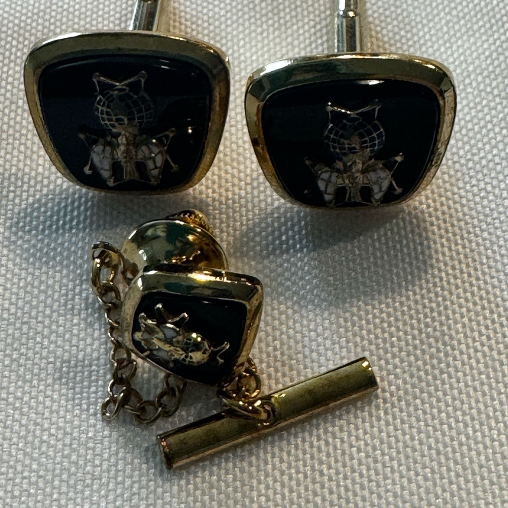 Gold and Black Cufflinks